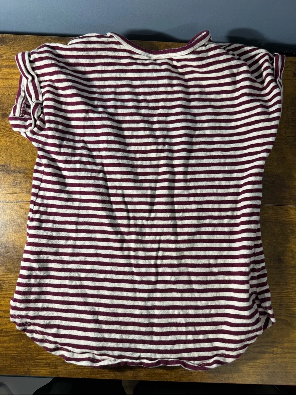Women’s Shirts Maroon & White striped - Small